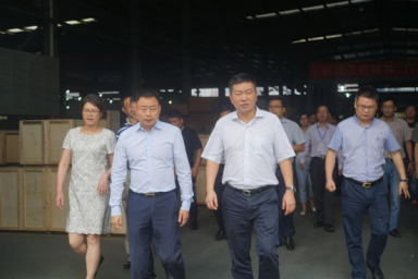 富陽(yáng)區(qū)區(qū)長(zhǎng)黃海峰一行蒞臨我司視察